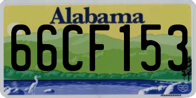 AL license plate 66CF153