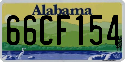 AL license plate 66CF154