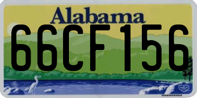 AL license plate 66CF156