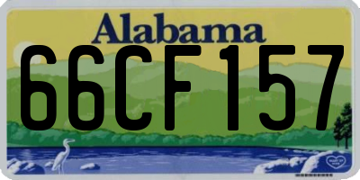 AL license plate 66CF157