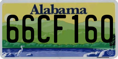 AL license plate 66CF160