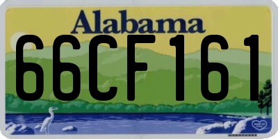 AL license plate 66CF161