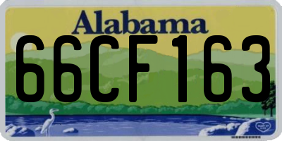 AL license plate 66CF163