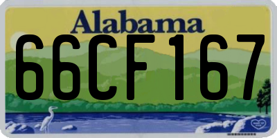 AL license plate 66CF167