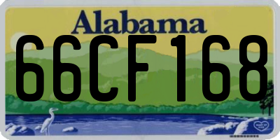 AL license plate 66CF168