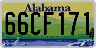 AL license plate 66CF171