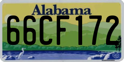 AL license plate 66CF172