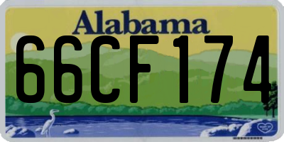 AL license plate 66CF174