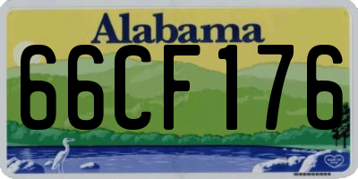 AL license plate 66CF176