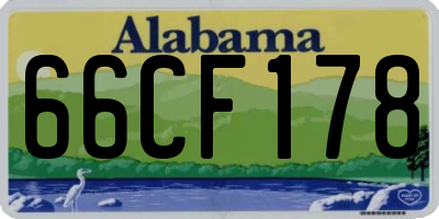 AL license plate 66CF178