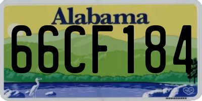 AL license plate 66CF184