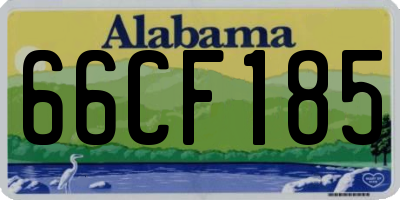 AL license plate 66CF185