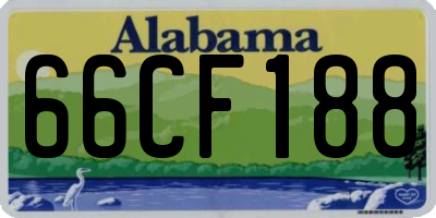 AL license plate 66CF188