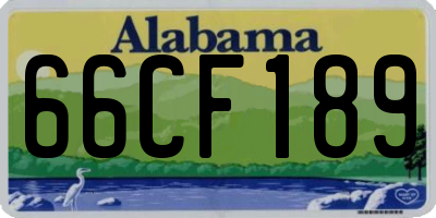 AL license plate 66CF189