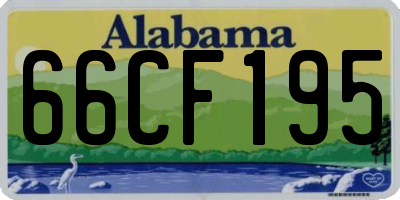 AL license plate 66CF195