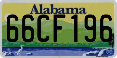AL license plate 66CF196