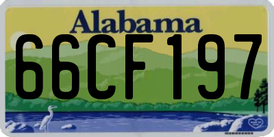 AL license plate 66CF197