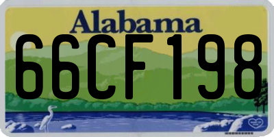 AL license plate 66CF198