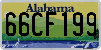AL license plate 66CF199