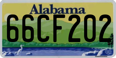 AL license plate 66CF202