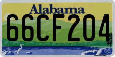 AL license plate 66CF204