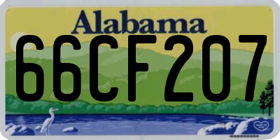 AL license plate 66CF207