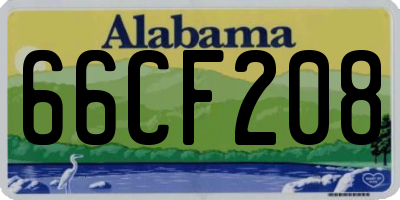 AL license plate 66CF208