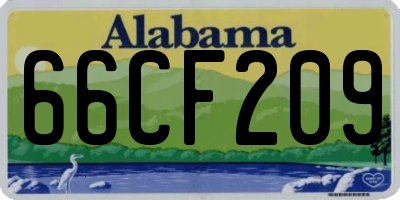 AL license plate 66CF209