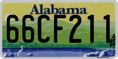 AL license plate 66CF211