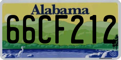 AL license plate 66CF212