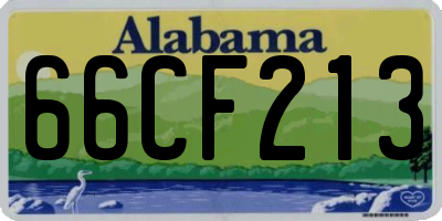 AL license plate 66CF213