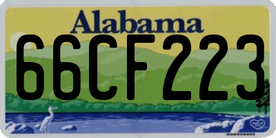 AL license plate 66CF223