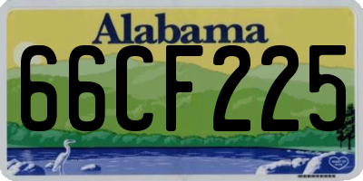 AL license plate 66CF225
