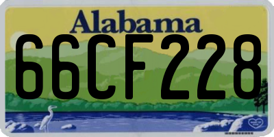 AL license plate 66CF228