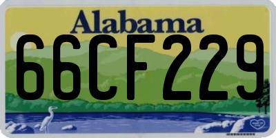 AL license plate 66CF229