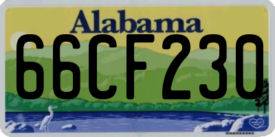 AL license plate 66CF230