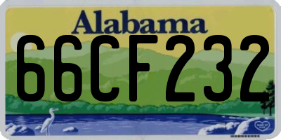 AL license plate 66CF232
