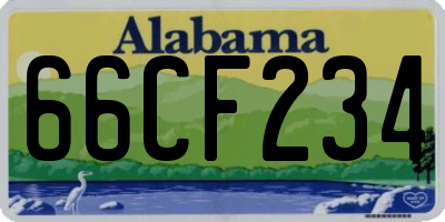 AL license plate 66CF234