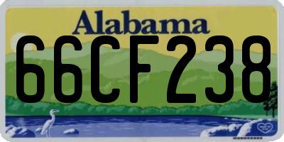 AL license plate 66CF238