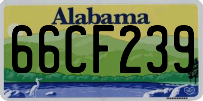 AL license plate 66CF239