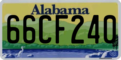 AL license plate 66CF240