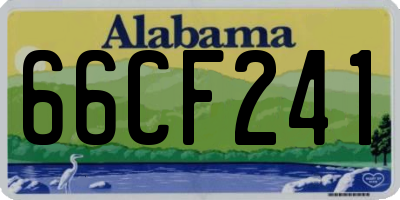 AL license plate 66CF241