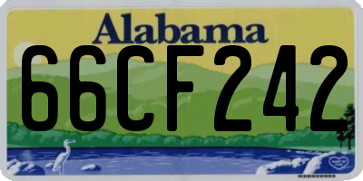 AL license plate 66CF242
