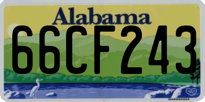 AL license plate 66CF243