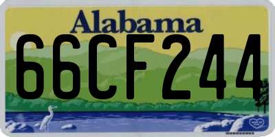 AL license plate 66CF244