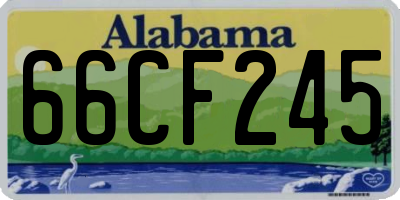 AL license plate 66CF245