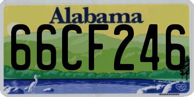 AL license plate 66CF246