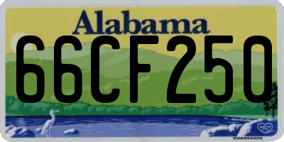 AL license plate 66CF250
