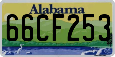AL license plate 66CF253