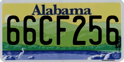 AL license plate 66CF256